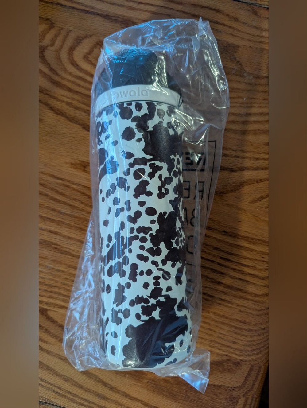Owala Limited Edition Black and White Cow Print 24 Oz Insulated Tumbler